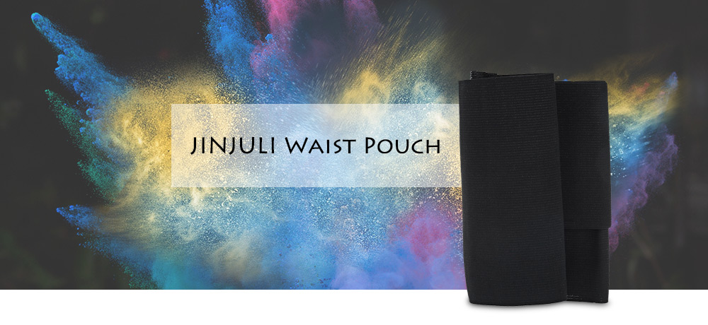 JINJULI Elastic Nylon Waist Pouch Accessory Storage Bag